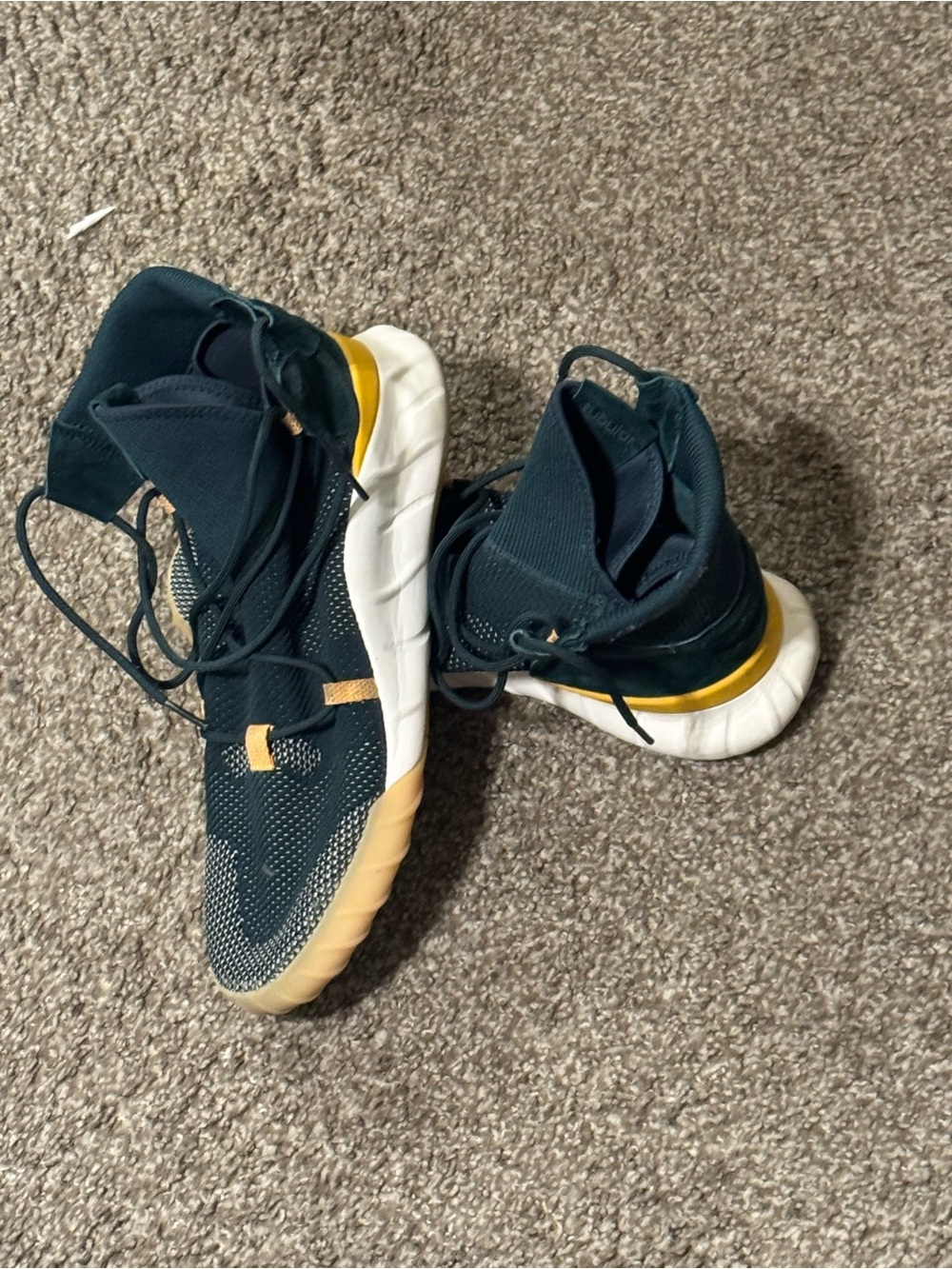 adidas tubular green High-Top Sneakers with Gold Accent